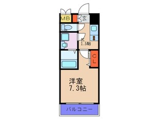 ジュネ－ゼグラン福島EbiE(501)の物件間取画像